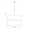 Lniana lampa zwisająca Eco 5773 tuba nad stół biały beżowy