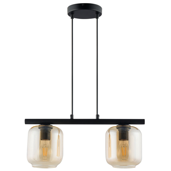 LAMPA wisząca GLOSS 32251 Sigma szklana OPRAWA loftowa  ZWIS czarny bursztynowy