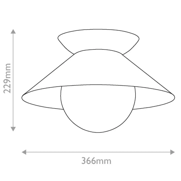 Modernistyczna sufitowa lampa Saucer QN-SAUCER-FM-AB-OPAL IP44 mosiądz