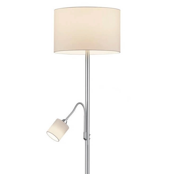 Podłogowa lampa stojąca HOTEL 403900201 Trio do salonu biały srebrny