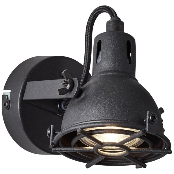 Loftowa lampa ścienna Jesper G54310/86 z regulacją czarna