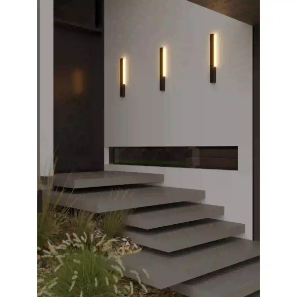 Lampa ścienna KAPRUN czarna W0458 LED 6W 3000K IP65 na elewację