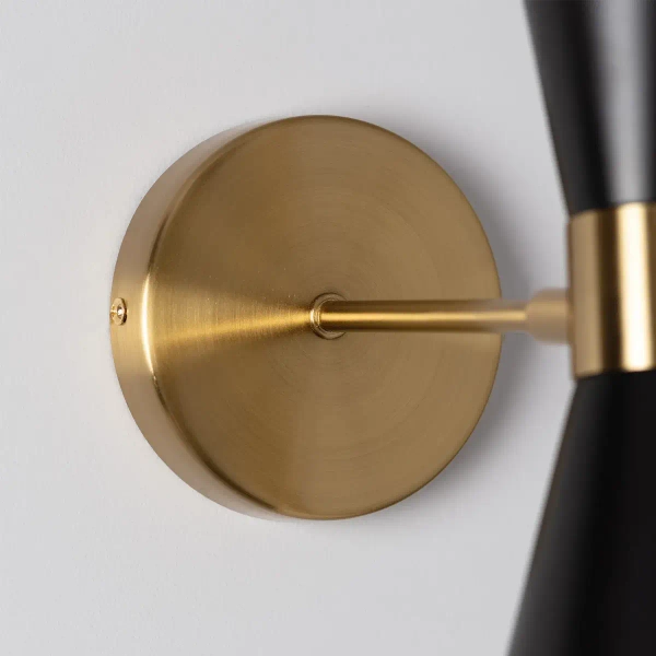 Industrialny kinkiet ścienny Librio ABR-KWS-CZ-E27 Abruzzo czarny złoty