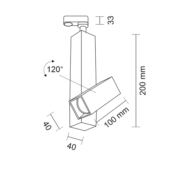 LAMPA sufitowa MITSUMA 7993 Shilo industrialna OPRAWA regulowany reflektor do systemu szynowego biały
