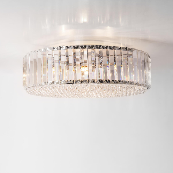Lampa sufitowa glamour PRINCE C0360-05B-F4AC z kryształami przezroczysta
