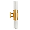 Ryflowana lampa ścienna GLOW ST-DW7790 złota tuba 2xG9 glamour