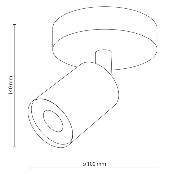 Reflektor sufitowy drewniany Top Wood 3290 TK Lighting metalowy czarny