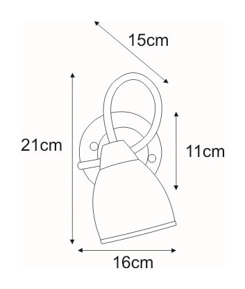 Pokojowy kinkiet vintage Samira K-JSL-8090/1W AB patyna biały