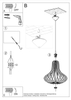 Skandynawska lampa wisząca SL.0641 drewniana klatka do holu