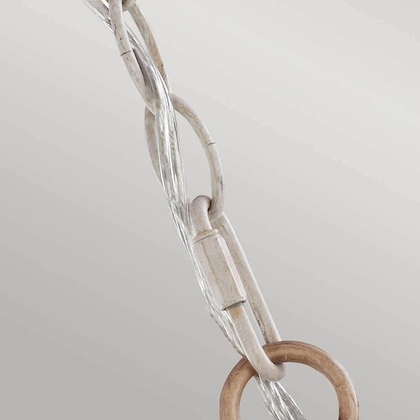 Lampa wisząca na łańcuchu Hartsville FE-HARTSVILLE3 Feiss świecznikowa biała brązowa