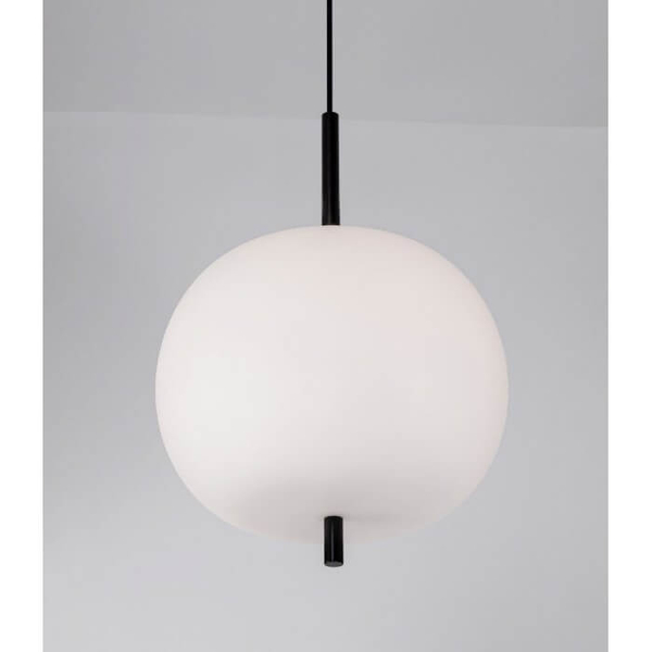Kulista lampa wisząca MARC LE42718 szklana kula biała czarna