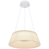 LAMPA wisząca CROTONE 48801CH-45 Globo plisowana OPRAWA zwis LED 45W 3000K - 6000K kryształki biały przezroczysty