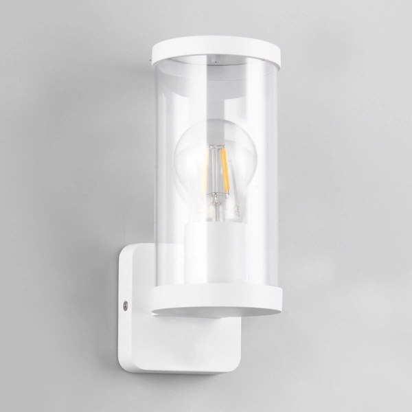 Metalowa lampa ścienna Bonito R21596131 IP44 tuba biały