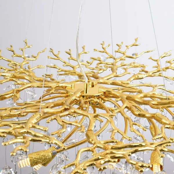 Kryształowy żyrandol CINDY MD4115-13IGN-II do jadalni złoty