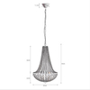 Czarna lampa pałacowa Granso 107027 do jadalni nad stół glamour