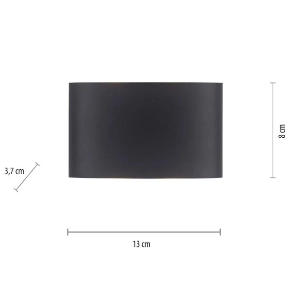 Elewacyjna lampa ogrodowa Carlo LED 3,2W 3000K outdoor grafitowa