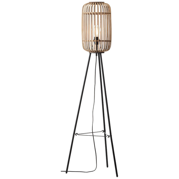 Podłogowa lampa do salonu Woodrow 93776/20 bambus beżowy czarny