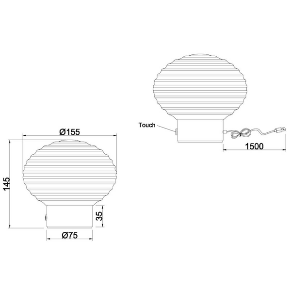 Szklana lampa stołowa Earl R57771115 LED 2W 3000K mosiądz zielona