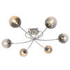 Sypialniana lampa sufitowa Lixa szklana nad łóżko loft chrom