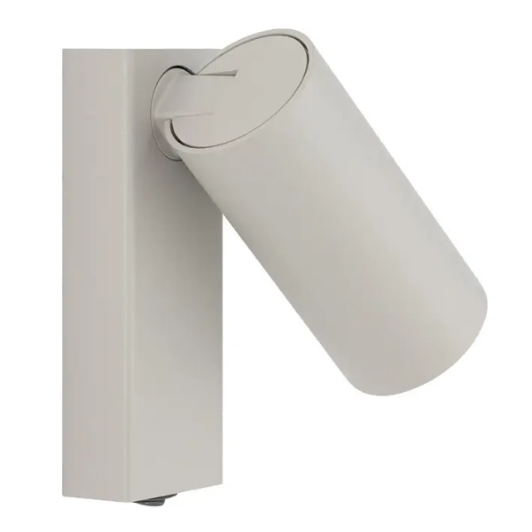 Podłużna lampa ścienna FOURTY 11765 na korytarz tuba szara