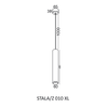 Tuba lampa wisząca Stala 501003002 Elkim nad wyspę loftowa biała
