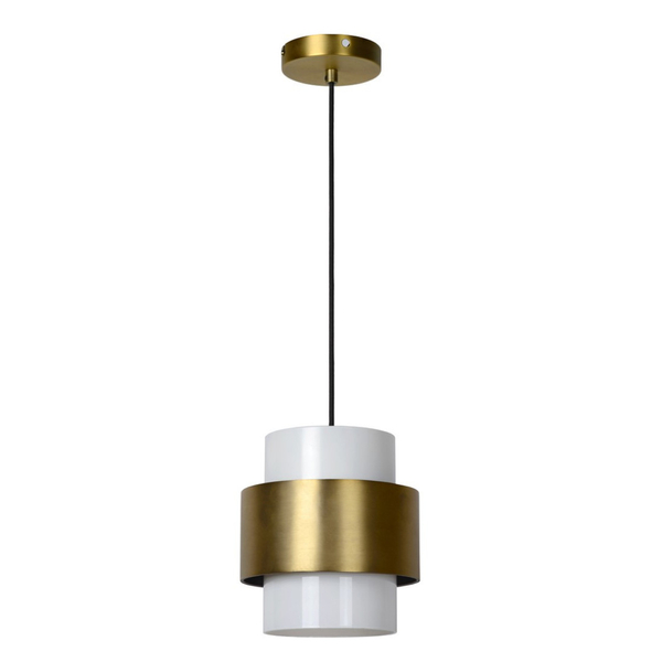 LAMPA wisząca FIRMIN 45497/20/02 Lucide szklana OPRAWA zwis tuba złoty opal