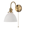 Ceramiczna lampa na ścianę Hadano HAD0740-09 mosiądz biały