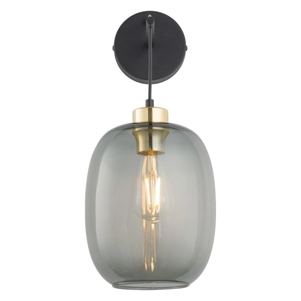 Industrialny owalny kinkiet szklany Delta 6481 TK Lighting przydymiony