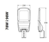 Ledowa lampa uliczna Blaupunkt LU32NW+FA1M+WSO1M+SO4M 32W barwa biała