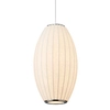 Jedwabna lampa zwis SILK ST-2335-30 do salonu tkanina biała