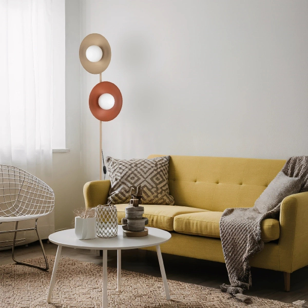 Salonowa lampa stojąca Slate Mix 16138 mleczne kule wielokolorowy