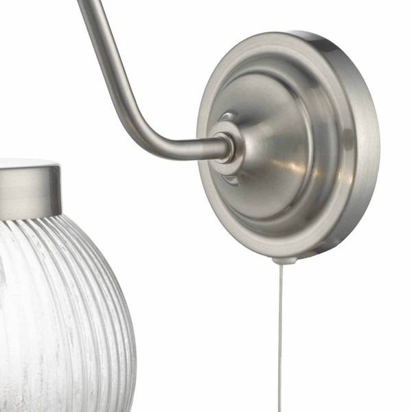 Lampa ścienna TAMARA TAM0738 szklana kula srebrny przezroczysty