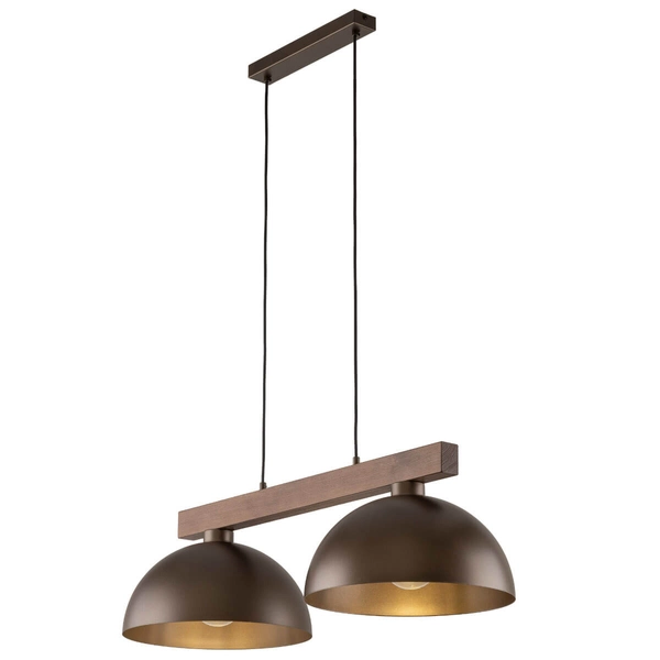 Wisząca lampa na listwie Oslo 4507 kopuła naturalna brązowa
