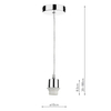 Nowoczesne zawiesie do lamp SP65 Dar Lighting metalowe chrom