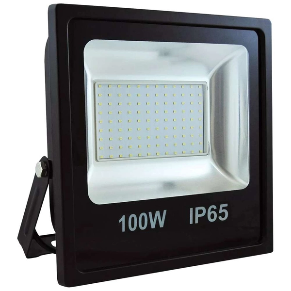 Zewnętrzny projektor NAŚWIETLACZ 306722 Polux metalowa OPRAWA outdoor LED 100W 6500K do ogrodu IP65 czarna