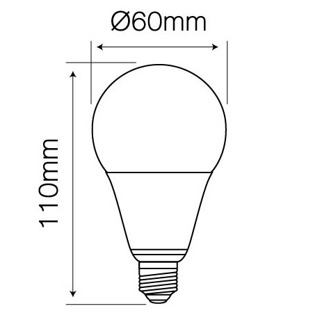 Żarówka Lin241697 E27 A60 klasyczna LED 8W 2700K 800lm 230V biała ciepła
