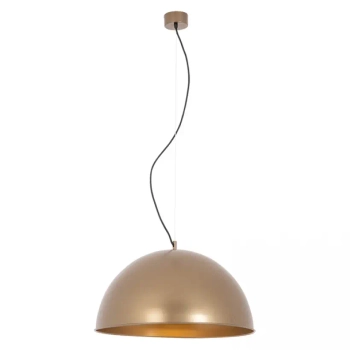 Kopułowa wisząca lampa 22198 metalowa do salonu mosiądz
