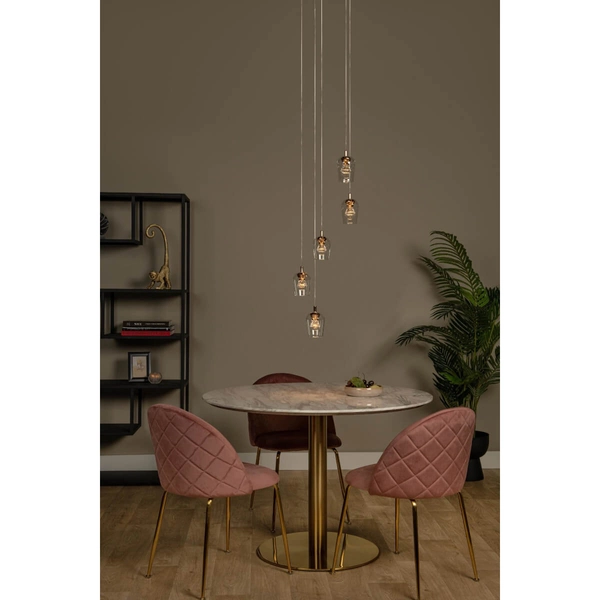 Lampa szklana wisząca BERLIANE 00430/21/60 LED 4W 2700W złota czarna