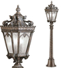 Zewnętrzna LAMPA stojąca Tournai KL-TOURNAI4-M Elstead KICHLER industrialna OPRAWA latarnia ogrodowa outdoor IP44 antyczny mosiądz