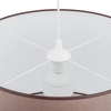 Okrągła lampa wisząca do sypialni Rondo 3466 TK Lighting tkanina cappuccino