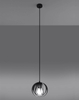 Salonowa lampa wisząca SL.1087 metalowa kula druciana czarna
