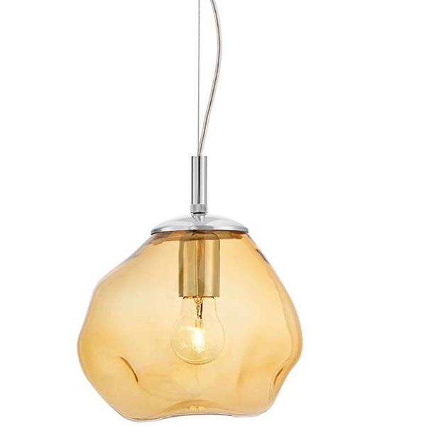 LAMPA wisząca AVIA S 10416115 Kaspa szklana OPRAWA zwis bursztynowy