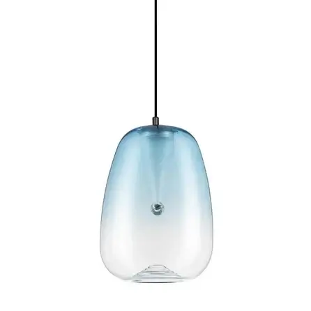 Lampa wisząca szklana JAREVIA LE45124 LED 3W 3000K nad wyspę niebieska