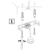 Downlight do sypialni XENO 325389 podłużna tuba biała złota