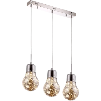 Lampa wisząca BULB ML136 szklana zwis LED 15W 3500K listwa przezroczyste