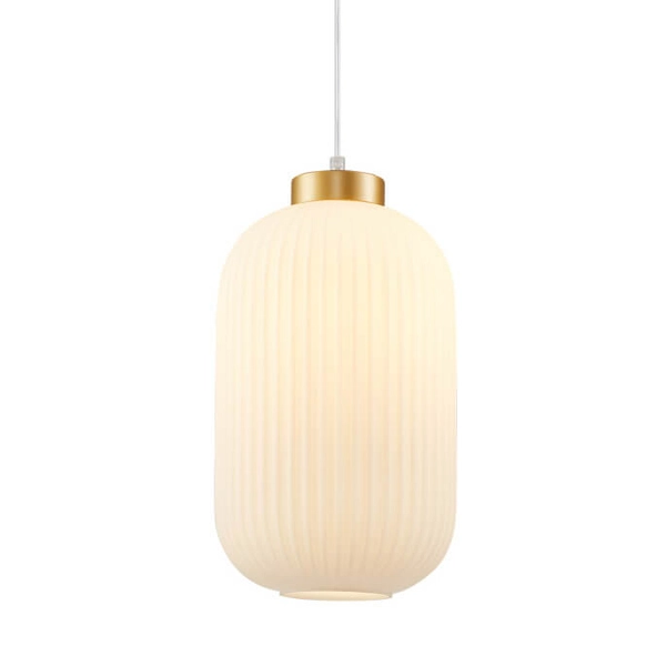 Jadalniana lampa wisząca Lindo PND-52636-1-GD Italux szklana złoty biały