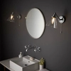 Regulowany kinkiet retro Faraday 93853 IP44 szklany chrom przezroczysty