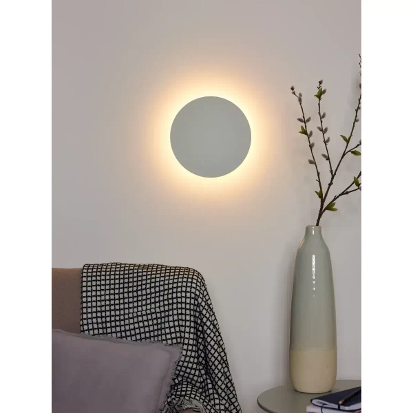 Ścienny kinkiet ledowy Eklyps 46201/08/31 Lucide LED 8W 3000K okrągły biały