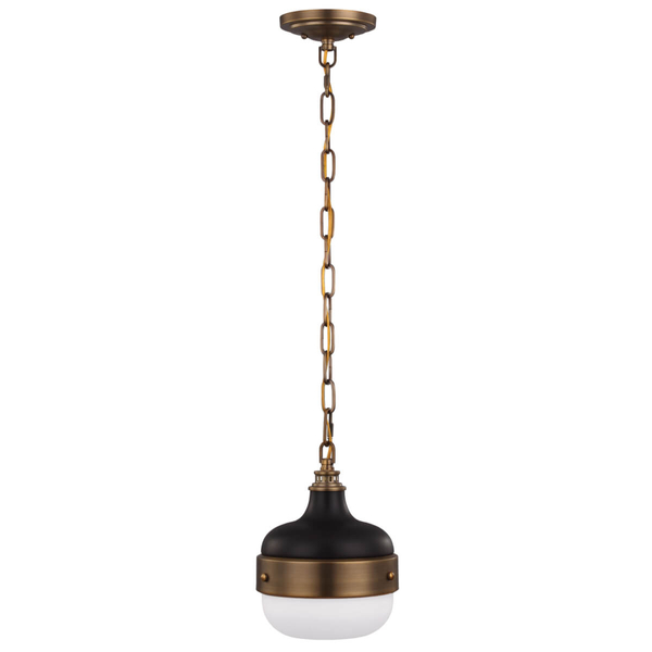 Szklana lampa wisząca Cadence FE-CADENCE-1P-MB do salonu mosiądz