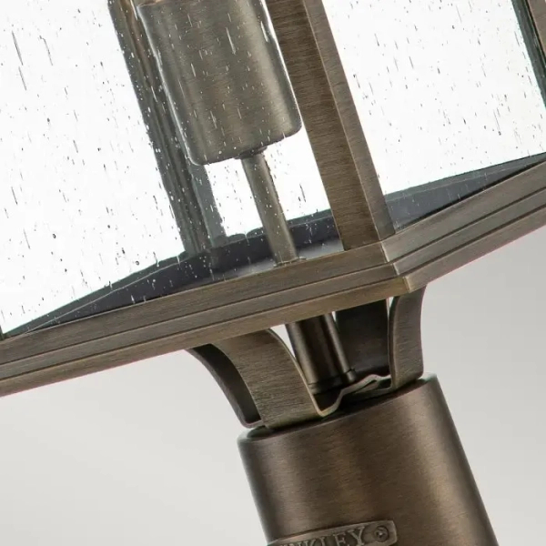 Elewacyjna lampa do ogrodu Grant QN-GRANT-L-BU szklany IP44 brąz